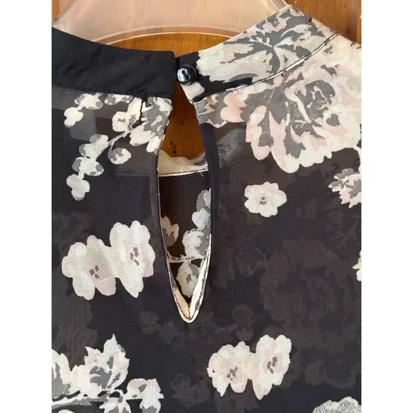 Adyson Parker Shear Floral Peasant Ruffle Blouse M - Picture 8 of 11